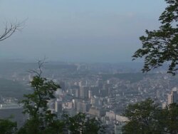 Cityscape in Seoul City Stock Footage
