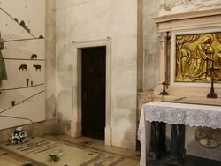 Fatima, Sanctuary of Our Lady of Fatima, interior of the basilica, the tombs of the children Stock Footage