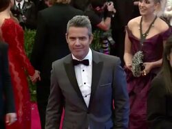 Andy Cohen at "PUNK: Chaos To Couture" Costume Institute Gala Stock Footage