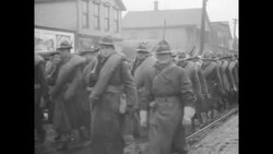 Detroit Parade for WWI Soldiers Off to War Stock Footage