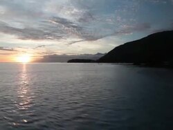 Sunset from a boat Stock Footage