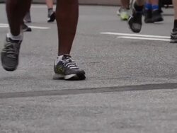 Marathon runners Stock Footage