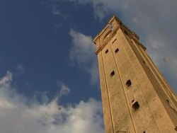 belltower and clouds Stock Footage
