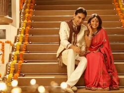 Couple talking on a mobile phone  Stock Footage