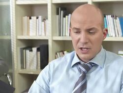 HD DOLLY: Businessman Having Counseling Session Stock Footage