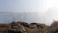 Water tumbling over Victoria Falls News Clip