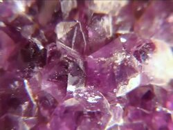 ECU SLO MO View of piece of purple crystal / Miami, Florida, United States Stock Footage
