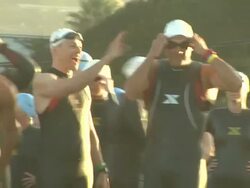 Jon Cryer at Nautica Malibu Triathlon Presented by Equinox on 9/8/13 in Malibu, CA. Stock Footage