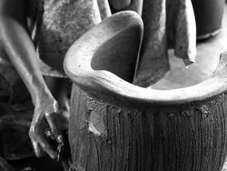 Senior Asian woman making a traditional pottery Stock Footage