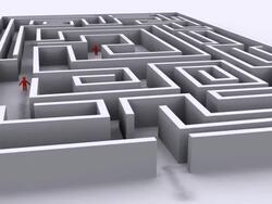 Labyrinth and People Stock Footage