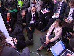 Reaction from Climate delegates watching Obama speech News Clip