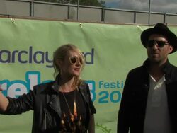 INTERVIEW: Metric on being involved with Broken Social Scene, the inspiration for Metric at Wireless Festival 2012 on July 06, 2012 in London, England (Footage by WireImage Video/Getty Images) Stock Footage