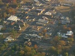 WS AERIAL View of town / North Carolina, United States Stock Footage