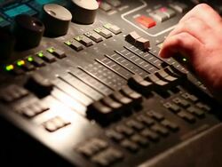 HD Light mixer in disco close-up Stock Footage