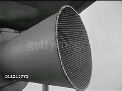 1951: WHAT-IF SCENARIO: CU Public siren. People looking upward: woman, man, middle-aged man. HA TD Downtown city intersection w/ cars stopped, people getting out of cars & running. Iconic 1950s Horror, Sci-fi, The Red Scare, McCarthyism, terror. Instructional Video