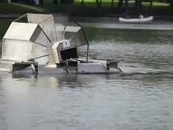 Water wheel in the park Stock Footage