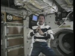 SPACE: SHUTTLE DISCOVERY BEAMS DOWN PICTURES OF HALE-BOPP COMET (2) News Clip