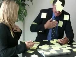 Office Humor: Speed of Business Stock Footage