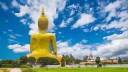 temple Buddha largest in the world Stock Footage