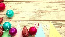 New Year and Christmas background Stock Footage