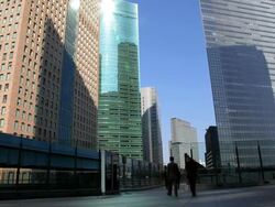City centre office Buildings, Shiodome, Tokyo, Japan, Asia Stock Footage
