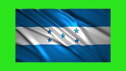 Honduras flag waving,loopable on green screen Stock Footage
