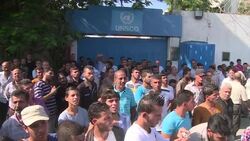 CLEAN : Relatives of Palestinian migrant shipwreck victims demonstrate News Clip