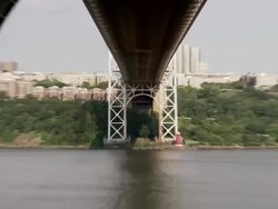 Under The George Washington Bridge Stock Footage