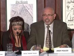 SPEECH: Andy Polizzi flubs Snooki's name at Nicole 'Snooki' Polizzi Introduces Team Snooki Boxing, New York, NY, United States, 01/12/2012 Stock Footage