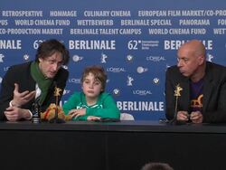 INTERVIEW: Boudewijn Koole on Berlin being the right festival for the film at Winners Press Conference Reactions: at the Grand Hyatt on February 18, 2012 in Berlin, Germany.  Stock Footage
