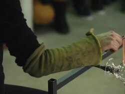 Glass making Stock Footage