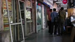A small alley at the Nehru Place market in New Delhi Stock Footage