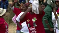 Police fire rubber bullets at striking S Africa farm workers News Clip