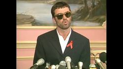 George Micheal give press conference after Sony Music Entertainment High Court Ruling News Clip