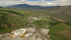 Aerial Wyoming Yellowstone National Park Stock Footage