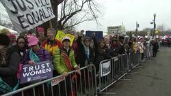 People Gathered For Women's March on Washington D.C. News Clip