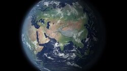 Russia pops up after earth zoom  (with alpha matte) Stock Footage