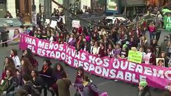 CLEAN : March in Buenos Aires to protest violence against women News Clip
