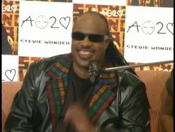 Stevie Wonder Press Conference to Promote His New Album 'A Time 2 Love' Stock Footage