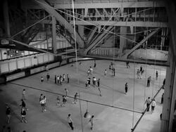 Indoor Ice skating rink. Stock Footage