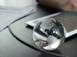 Woman uses a tablet for business Stock Footage