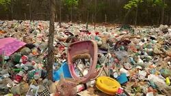 Plastic Landfill Stock Footage