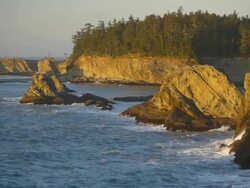 Oregon Coast Cape Arago Lighthouse Stock Footage