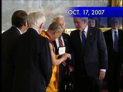 President Barack Obama personally welcomes the Dalai Lama to the White House and laudes his goals for the Tibetan people. But the get-together was kept low-key, the AP''s Mark Smith says, to avoid inflaming tensions with China. News Clip