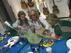 Gibson Guitar 'Paint For PEP' Charity Event Stock Footage