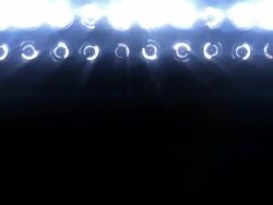 Stage lights flashing, with sound. Cold colors. Stock Footage