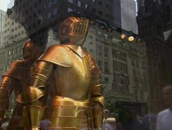 CU, TD, Gucci store window display reflecting pedestrians passing by, Fifth Avenue, New York City, New York, USA Stock Footage