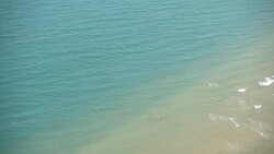 Aerial view sea and beach Stock Footage