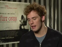 INTERVIEW - Sam Claflin on what attracted him to the role and being involved with the Hammer brand at 'The Quiet Ones' Interviews at on April 1, 2014 in London, England. Stock Footage