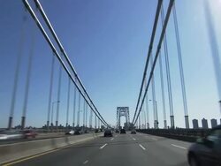 George Washington Bridge drive shot Stock Footage